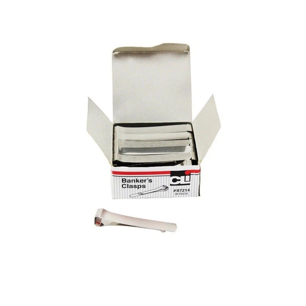 Charles Leonard Chl87214 Bankers Clamp Small 3-1/4 Inch Length Pack Of 36
